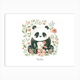 Little Floral Panda 2 Poster Art Print