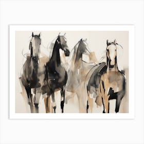 Vintage Horse Sketch Art Print