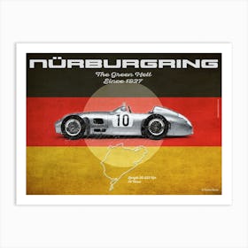 Nürburgring Mercedes W196 Landscape Art Print