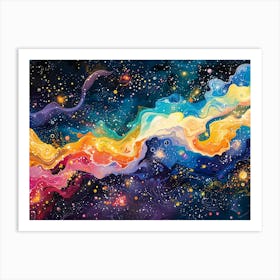 Galaxy Painting Art Print