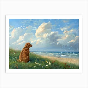 Dog On The Beach 1 Art Print