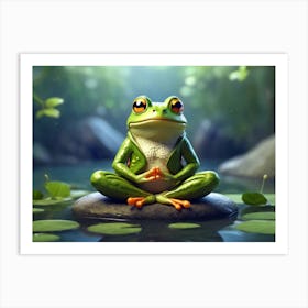 Frog Meditation 3 Art Print