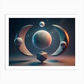 Planets And Moons Art Print