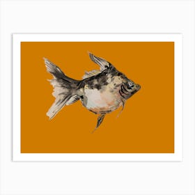 Fat Fish Brown Art Print