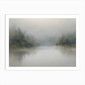 Misty Lake Abstract 1 Art Print