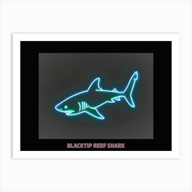 Neon Pink Blacktip Reef Shark Poster 2 Art Print