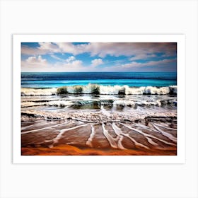 Waves Crashing On The Beach Art Print