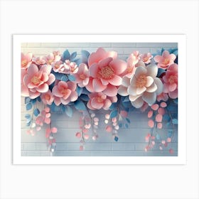 Paper Flowers 100 Art Print