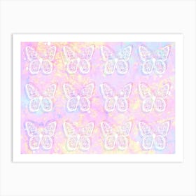 Pink Butterflies Art Print