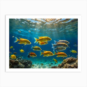 Fishes In The Sea Art Print