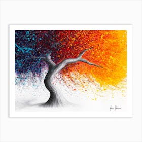 Fire And Passion Tree Art Print