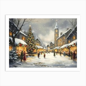 Christmas Market Art Print