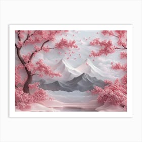 Sakura Trees Art Print