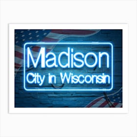 Madison City In Wisconsin Art Print