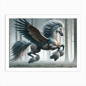 Ethereal Mystical Horse Bird Art Print