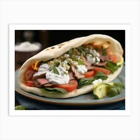 Greek Gyro Food Art Print