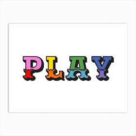 Play Kids Playroom Rainbow Art Print