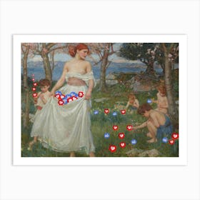 Collecting Likes Art Print