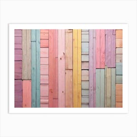 Colorful Wooden Planks Art Print