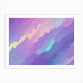 Abstract Background With A Gradient Of Purple, Pink, And Blue Colors, Creating A Soft And Dreamy Effect Art Print