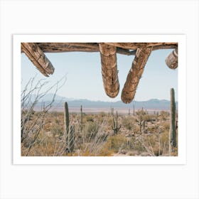 Old Desert Cabin View Art Print