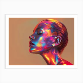 Holographic Woman 2 Art Print