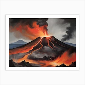 Erupting Volcano Art Print