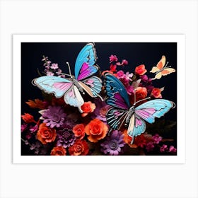 Bouquet Of Butterflies Art Print