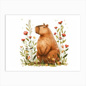 Little Floral Capybara 2 Póster