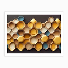 Hexagonal Wall Art Art Print