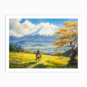 Knight And Fuji Mountain Art Print