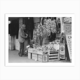 Untitled Photo, Possibly Related To Mexican Worker Paying For Merchandise, Market Square, Waco, Texas By Russ Art Print