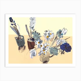 Soft Floral And Potted Hyancinths Art Print
