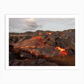 Hawaii - lava emerges from a column of the earth 1 Art Print