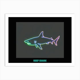 Neon White Tip Reef Shark 5 Poster Art Print