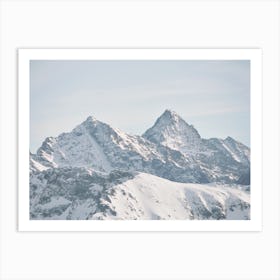 Snowy Blue Mountains Art Print