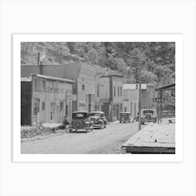 Main Street Of Mogollon, New Mexico, Second Largest Gold Mining Town In The State, New Mexico By Russell Lee Art Print