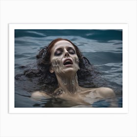 Woman In The Water Art Print