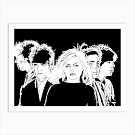 Blondie Music Band Black In White Art Print