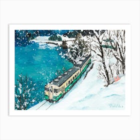 Winter Train Art Print