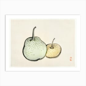 Asian Pears, Kōno Bairei Art Print
