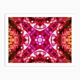 Red Abstract Pattern Texture Art Print