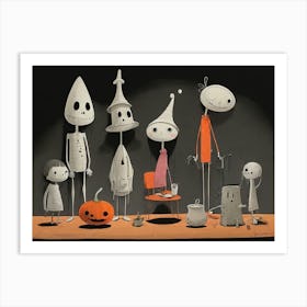 Skeleton Family Art Print