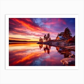 Sunset In Sweden Art Print