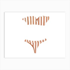 Stripey Kinis Art Print