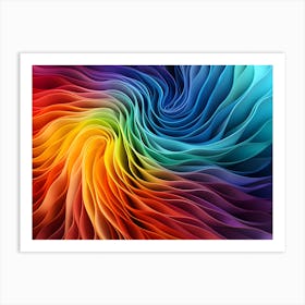 Rainbow Folds Abstract Art Print