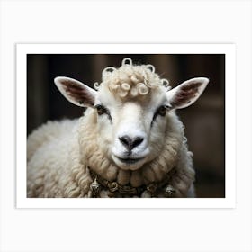 Sheep With A Necklace Art Print