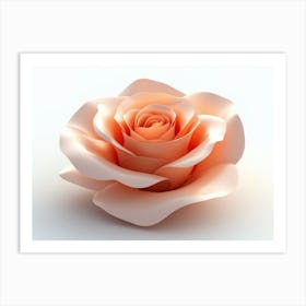 Peach Rose 1 Art Print