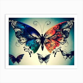 Colorful Butterflies 79 Art Print