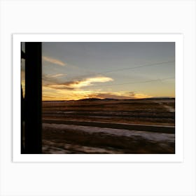 Sunset From A Train Art Print